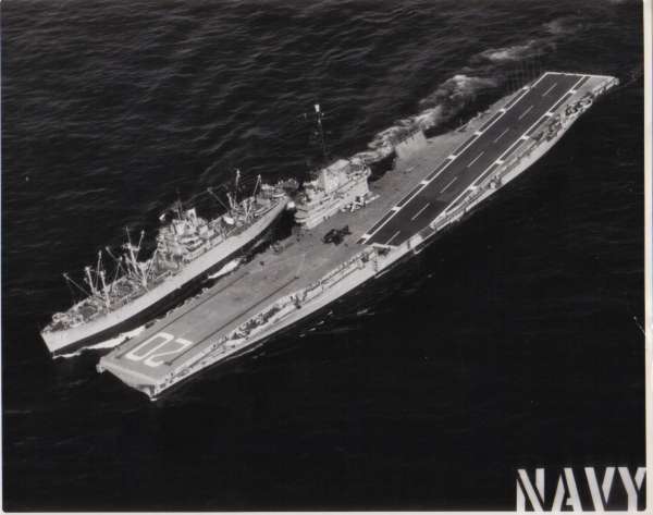 1/22/58 is Bennington refueling USS Paricutin AE-18