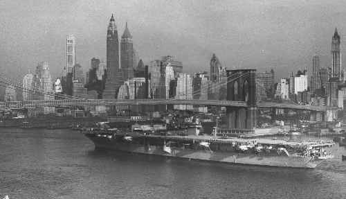 Leaving New York Harbor,  sometime between 13 November -  22 December 1952