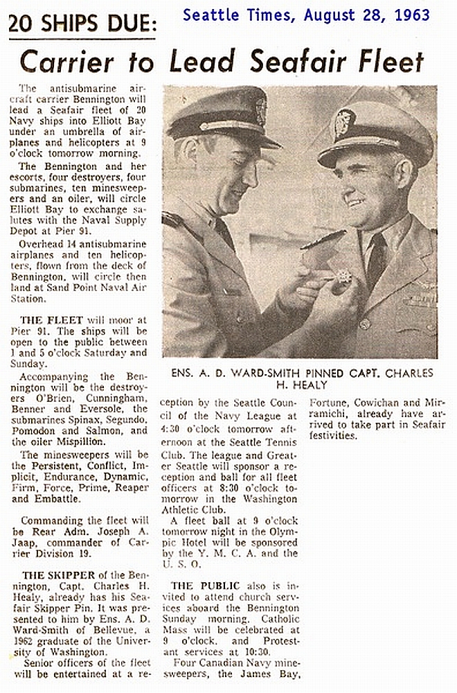 Newspaper clip of me and Captain Healy
