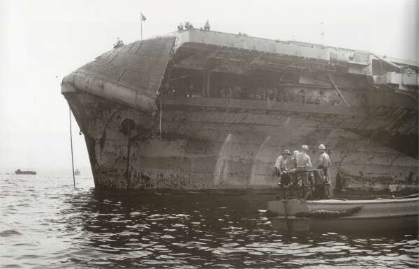 5 June 1945 Typhoon Damage off Okinawa