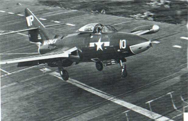 incoming F9F-4 Panther Jet